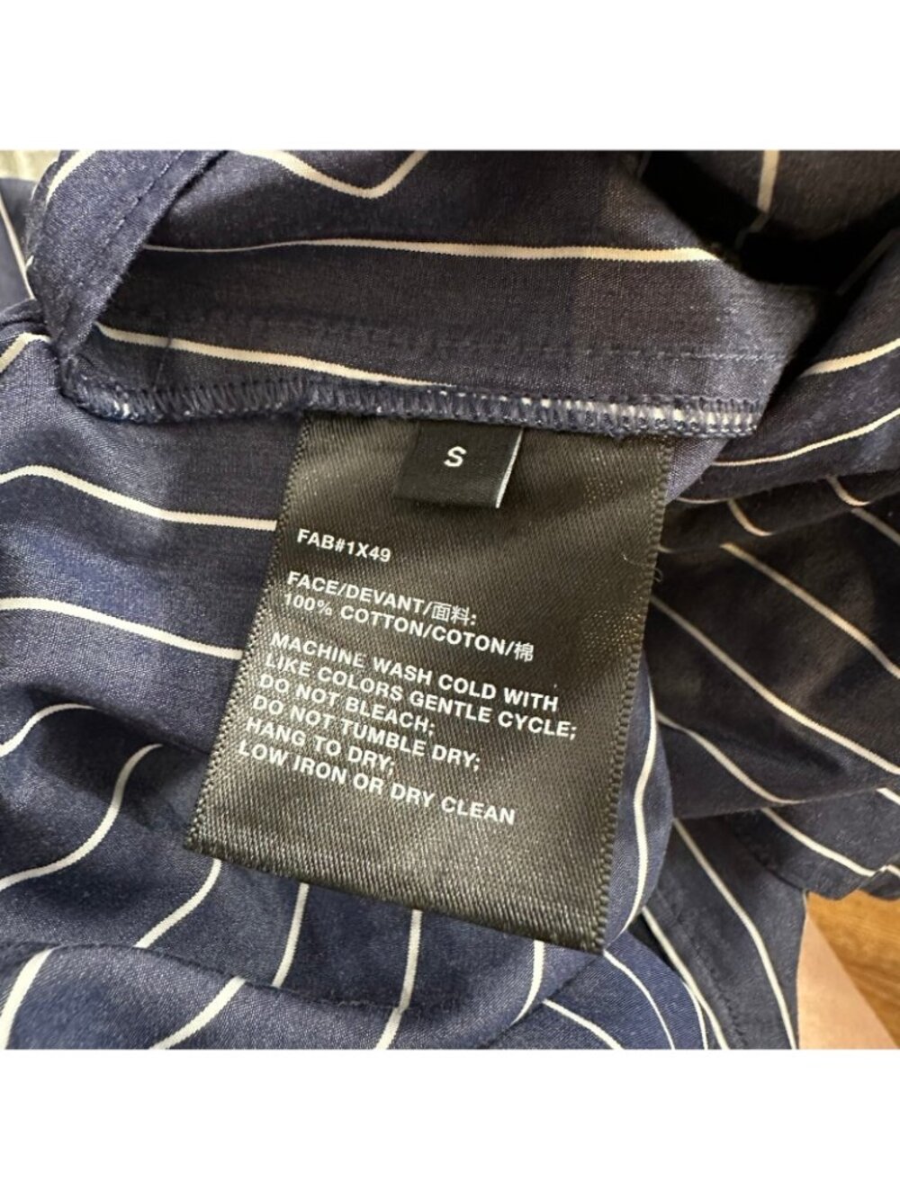 Lafayette 148 New York striped roll tab sleeves S - Picture 5 of 6